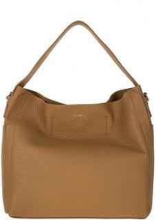 Сумка из зерненой кожи с широкой ручкой Capriccio Furla