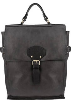 Кожаный рюкзак с карманами и откидным клапаном Gianni Conti