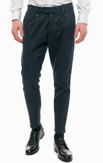Синие хлопковые брюки прямого кроя Antony Morato