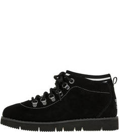 Черные замшевые ботинки на шнуровке Skechers