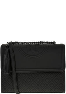 Черная сумка с откидным клапаном Tory Burch