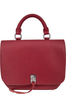 Красная кожаная сумка-рюкзак с карманами Rebecca Minkoff