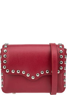 Маленькая кожаная сумка с металлическим декором Rebecca Minkoff