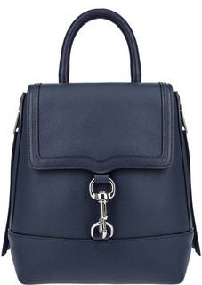 Синий кожаный рюкзак с откидным клапаном Rebecca Minkoff