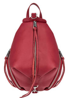 Кожаный городской рюкзак красного цвета Rebecca Minkoff