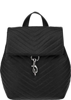 Черный стеганый рюкзак из натуральной кожи Rebecca Minkoff