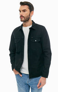 Черная куртка из денима на кнопках Lee