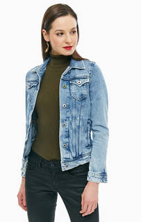 Джинсовая куртка с рваными деталями Pepe Jeans