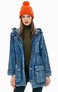 Удлиненная джинсовая куртка с капюшоном Pepe Jeans