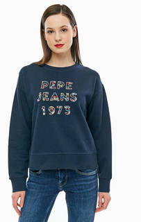Хлопковый свитшот с декором из пайеток Pepe Jeans