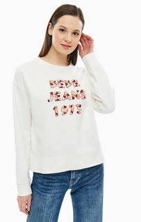 Хлопковый свитшот с декором из пайеток Pepe Jeans