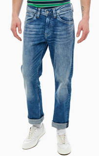 Прямые синие джинсы с застежкой на молнию и болт Kingston Pepe Jeans