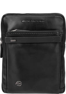 Маленькая кожаная сумка с карманами Piquadro