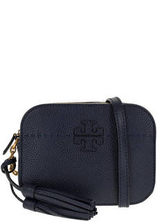 Маленькая сумка из зерненой кожи с тонким плечевым ремнем Tory Burch