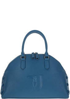 Синяя сумка через плечо с одним отделом Trussardi Jeans