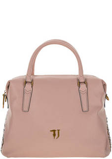 Розовая сумка с декором в виде шнуровки Trussardi Jeans