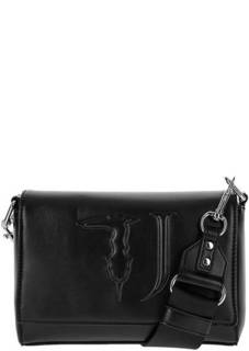 Черная сумка через плечо с тиснением Trussardi Jeans