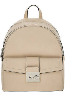 Бежевый рюкзак с двумя отделами Trussardi Jeans