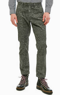 Хлопковые брюки цвета хаки Pepe Jeans