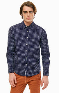 Синяя рубашка из хлопка Pepe Jeans