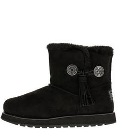 Полусапоги черного цвета на плоской подошве Skechers