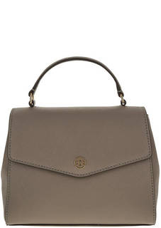 Маленькая кожаная сумка с откидным клапаном Tory Burch