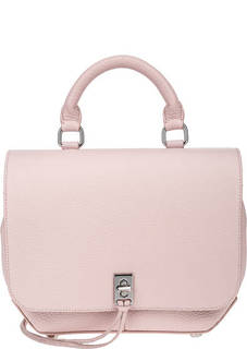 Розовая кожаная сумка-рюкзак с карманами Rebecca Minkoff