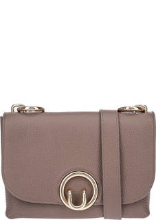 Бежево-серая сумка из зерненой кожи Rebecca Minkoff