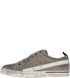 Серые замшевые кеды с вкладной стелькой Diesel