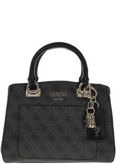 Сумка с тремя отделами и монограммой бренда Guess