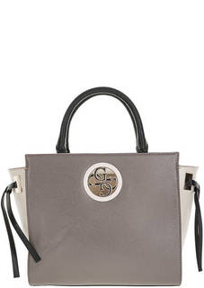 Коричневая сумка через плечо с короткими ручками Guess