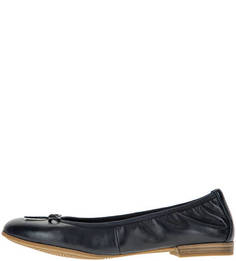 Кожаные балетки синего цвета Tamaris