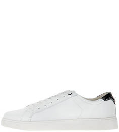 Белые кожаные кеды на шнуровке Tamaris