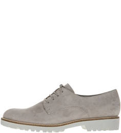 Серые полуботинки из натуральной замши Tamaris