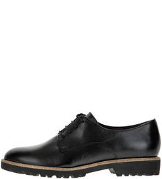 Черные полуботинки из гладкой кожи Tamaris