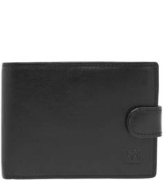 Черное портмоне из натуральной кожи Sergio Belotti