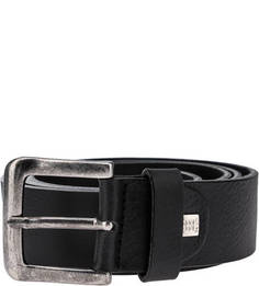 Черный ремень из натуральной кожи Sergio Belotti
