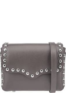 Маленькая кожаная сумка с металлическим декором Rebecca Minkoff