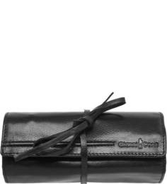 Черный кожаный футляр для украшений Gianni Conti