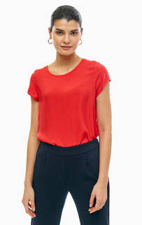 Красная блуза из вискозы Vero Moda