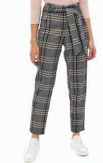 Зауженные брюки в клетку Only