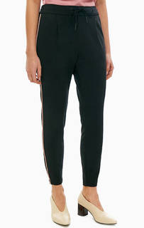 Трикотажные черные брюки на кулиске Vero Moda