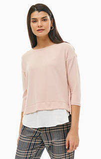 Бежево-розовый джемпер с рукавами 3/4 Only