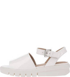 Белые сандалии с регулируемым ремешком Geox