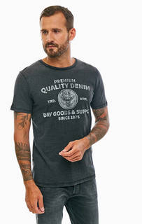 Серая хлопковая футболка Jack & Jones