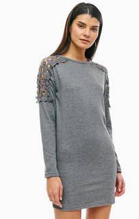 Короткое платье с кружевными вставками Only