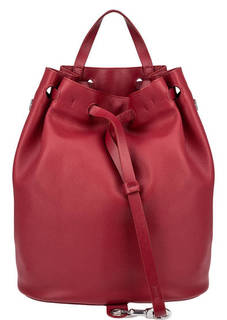 Красный кожаный рюкзак с одним отделом Rebecca Minkoff