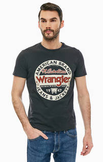 Хлопковая футболка с принтом Wrangler