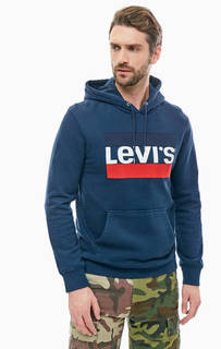 Синяя толстовка с логотипом бренда Levis®