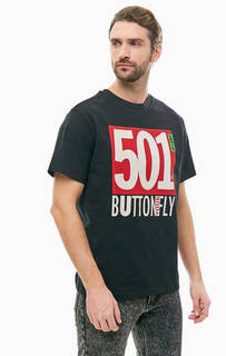 Хлопковая футболка с контрастным принтом Levis®